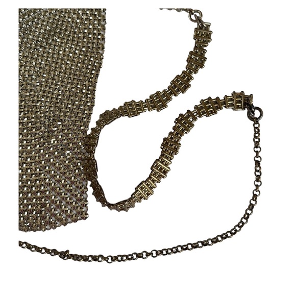 LAURA B. Silver color mesh and white leather handbag, NWT - Picture 9 of 10